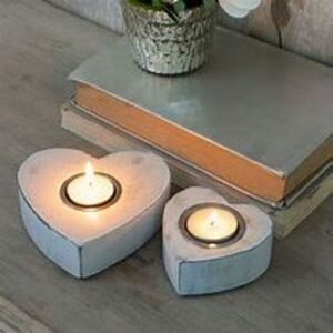 Heart Tea Light Holders - White