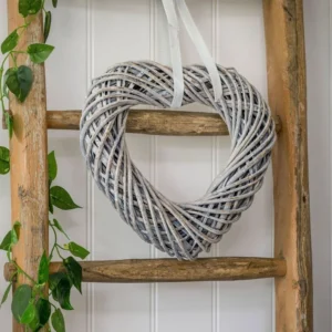 Hanging Wicker Heart Wreath